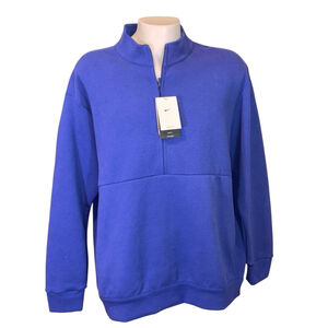 Men's Nike blue XXL Quarter-Zip Sweatshirt